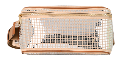 Belt Bag, &pound;295, Handbags, Beige/Silver, Suede, Front view